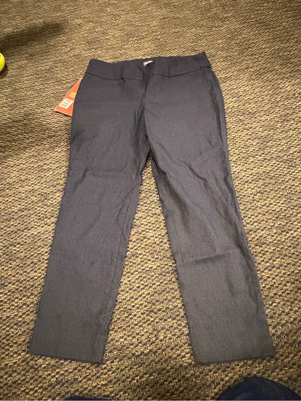 Van Heusen Dark Navy Straight-Leg Pants